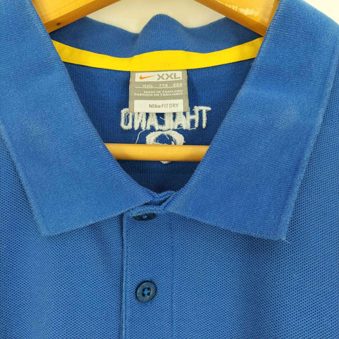ナイキ NIKE 00S TEAMタグ スウッシュ 鹿の子ポロシャツ メンズ import:XXL