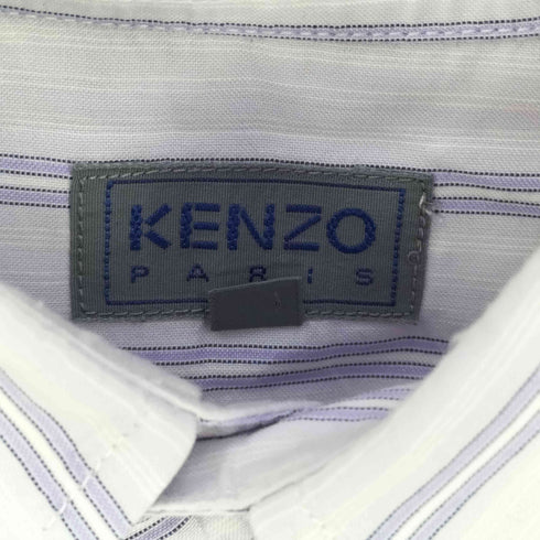 ケンゾーパリス KENZO PARIS 90S ストライプ ポリコットン レギュラーカラーシャツ メンズ JPN:2