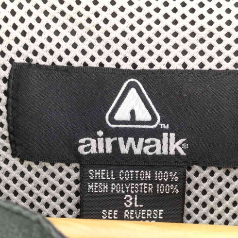 エアウォーク AIRWALK 90-00S 裏地メッシュ ロゴプレート フロントジップポケット スタンドネック コットン ブルゾン ジャケット メンズ 3L