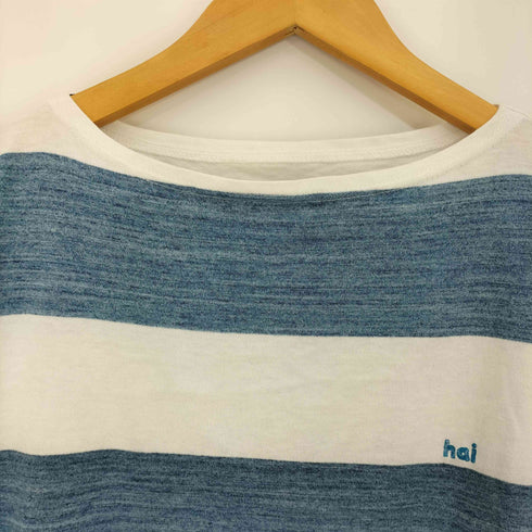 ハイスポーティングギア HAI SPORTING GEAR 90-00s ロゴ刺繍 ボートネック ボーダーカットソー メンズ JPN:M