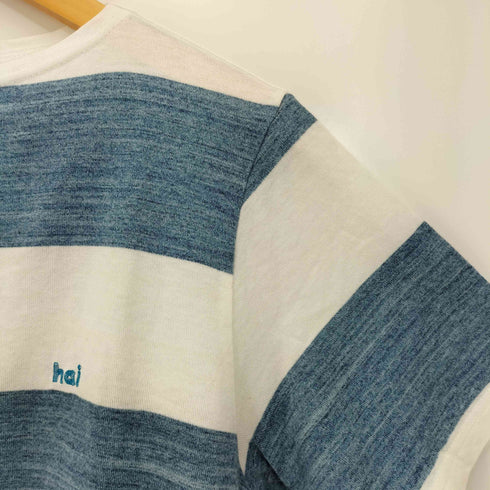 ハイスポーティングギア HAI SPORTING GEAR 90-00s ロゴ刺繍 ボートネック ボーダーカットソー メンズ JPN:M