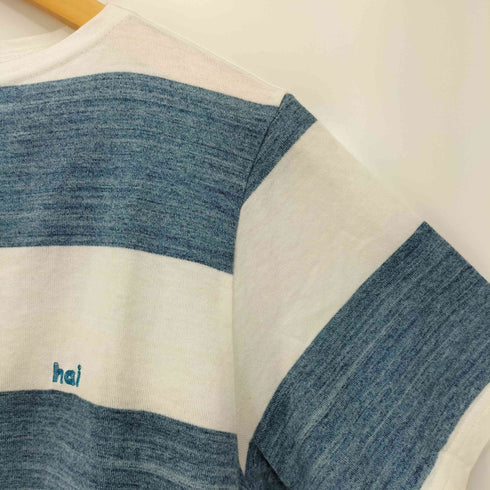 ハイスポーティングギア HAI SPORTING GEAR 90-00s ロゴ刺繍 ボートネック ボーダーカットソー メンズ JPN:M