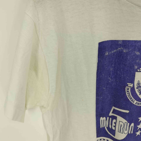 フルーツオブザルーム FRUIT OF THE LOOM 80~90S USA製 シングルステッチ コットンポリ カレッジロゴプリント クルーネックTシャツ メンズ import:L
