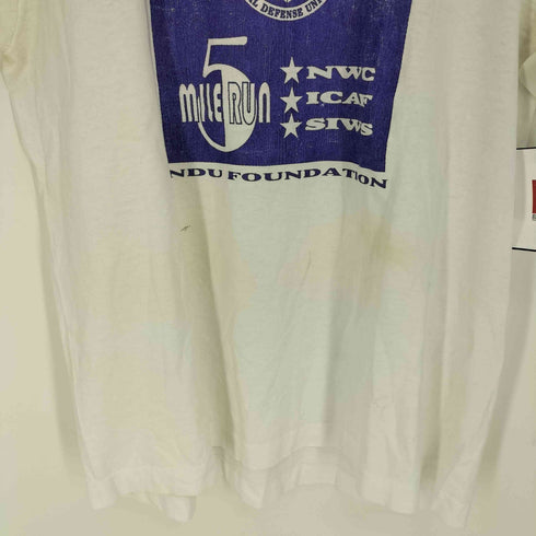 フルーツオブザルーム FRUIT OF THE LOOM 80~90S USA製 シングルステッチ コットンポリ カレッジロゴプリント クルーネックTシャツ メンズ import:L