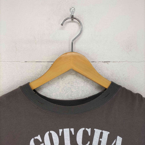 GOTCHA 90s- 袖裾シングル 刺繍&プリントクルーネックTシャツ メンズ L