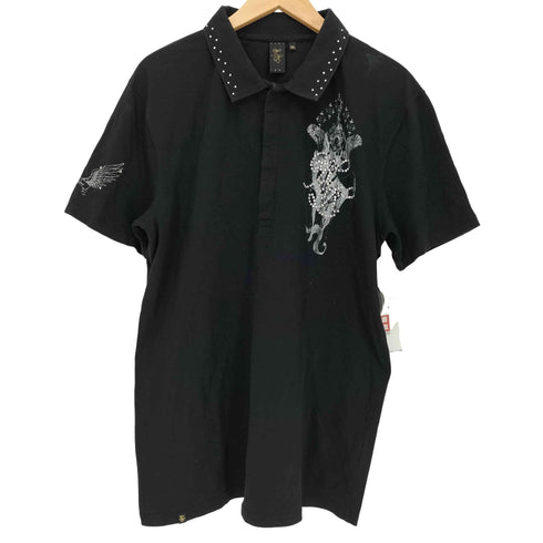 カールカナイ Karl Kani 00s ビッグプリント ラインストーン ポロシャツ メンズ XXL