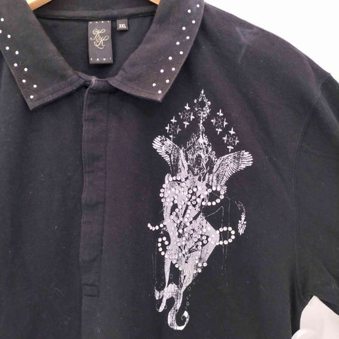カールカナイ Karl Kani 00s ビッグプリント ラインストーン ポロシャツ メンズ XXL
