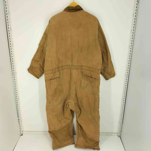 ラングラー Wrangler 70~80S USA製 ダック地 ロゴパッチ 襟コーデュロイ 裏地キルティング ジャンプスーツ つなぎ メンズ XXL(50-52)