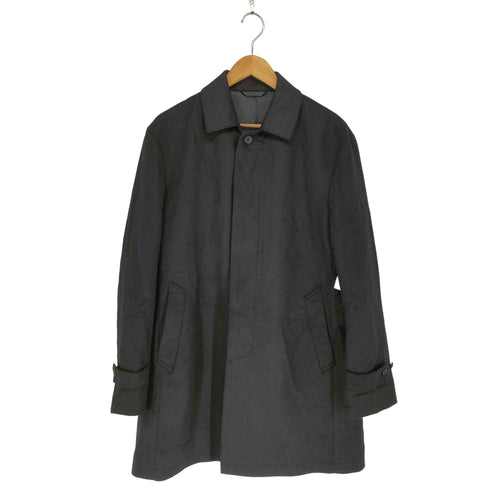 BUSINESS EXPERT カシミヤ混 比翼ステンカラーハーフコート WOOL&CASHMERE メンズ BM
