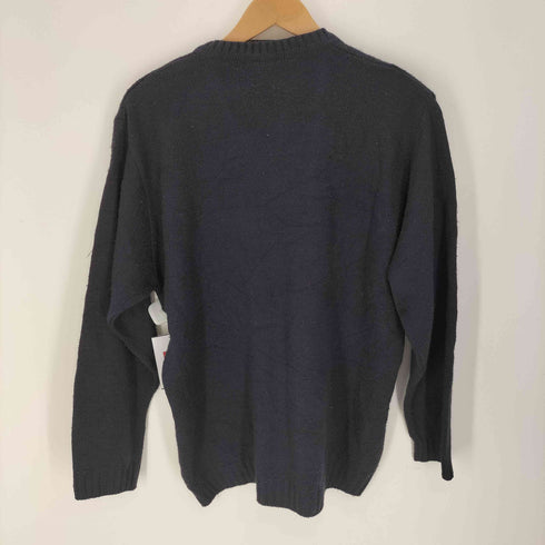 ラコステスポーツ LACOSTE SPORT 80~90S ロゴワッペン Vネック ニット セーター メンズ