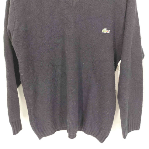 ラコステスポーツ LACOSTE SPORT 80~90S ロゴワッペン Vネック ニット セーター メンズ