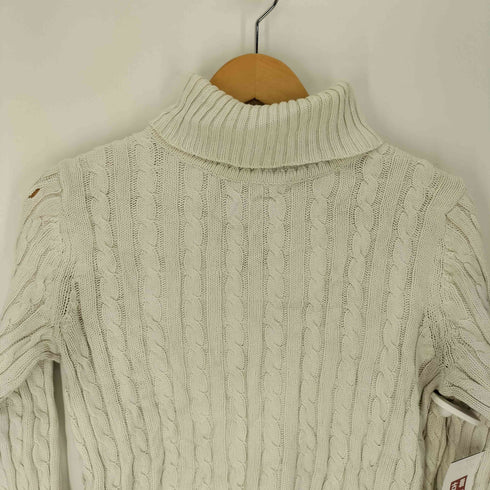 エルエルビーン L.L.Bean ケーブル編み タートルネック コットンニット セーター レディース import:M