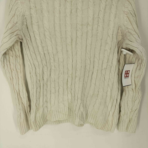 エルエルビーン L.L.Bean ケーブル編み タートルネック コットンニット セーター レディース import:M