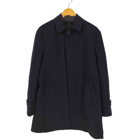 BUSINESS EXPERT カシミヤ混 比翼ステンカラーハーフコート WOOL&CASHMERE メンズ BM