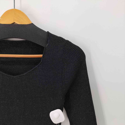 リエンダ rienda ラメダイヤNCウォッシャブルknit TOP レディース FREE