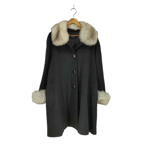 CARAVAN cashmere fur カシミヤ100% ファーロングコート レディース