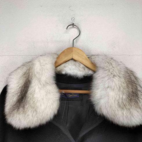 CARAVAN cashmere fur カシミヤ100% ファーロングコート レディース