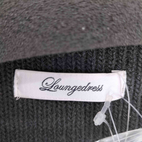 ラウンジドレス Loungedress 裏地リブニット ビッグカラーコート レディース FREE