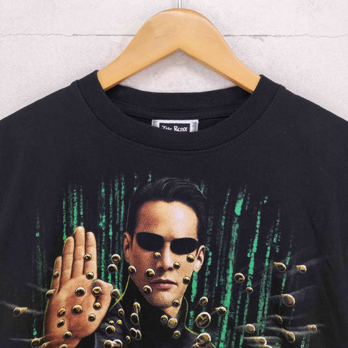 THE ROXX 袖裾シングル 両面プリントクルーネックTシャツ メンズ M