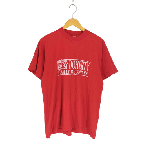 ヘインズ Hanes 90s USA製 袖裾シングル フロントプリントクルーネックTシャツ メンズ L