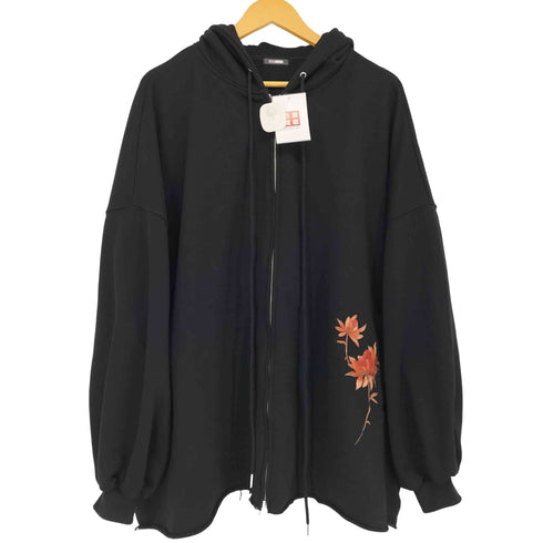 エルノロゼット Ellno Loset 狐独 狐刺繍ビックジップフーディー メンズ JPN:M