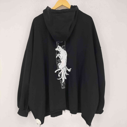 エルノロゼット Ellno Loset 狐独 狐刺繍ビックジップフーディー メンズ JPN:M