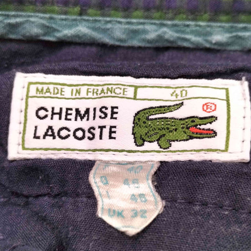 シュミーズラコステ CHEMISE LACOSTE チェック柄2タックパンツ メンズ 46