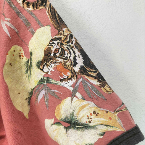 ドロボウニッキ 泥棒日記 Japanese pattern トラ 虎 和柄 プリントTシャツ メンズ 中