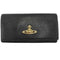 ヴィヴィアンウエストウッド Vivienne Westwood オーブマーク ロゴ レザー シボ革 スナップ ロングウォレット 長財布 がま口 レディース