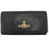 ヴィヴィアンウエストウッド Vivienne Westwood オーブマーク ロゴ レザー シボ革 スナップ ロングウォレット 長財布 がま口 レディース