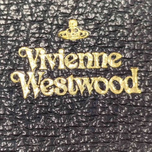 ヴィヴィアンウエストウッド Vivienne Westwood オーブマーク ロゴ レザー シボ革 スナップ ロングウォレット 長財布 がま口 レディース