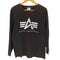 アルファインダストリーズ ALPHA INDUSTRIES 裾ロゴパッチ プリント クルーネック ロングスリーブTシャツ メンズ import:XL
