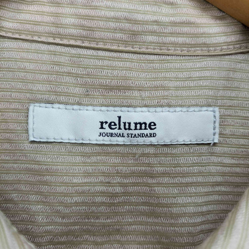 ジャーナルスタンダードレリューム JOURNAL STANDARD relume 25SS ライトストライプシャツ レディース F