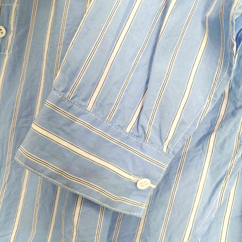 ロイヤルネイビー ROYAL NAVY 26SS コットン バンドカラー ストライプ シャツ レディース 1