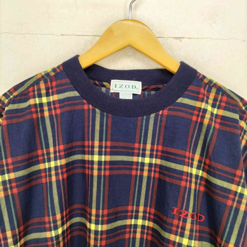 アイゾッド IZOD ブランド刺繍 チェック柄 ナイロン プルオーバー メンズ import:L