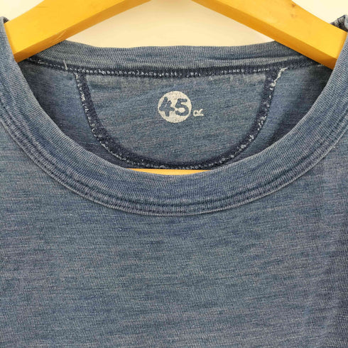 フォーティーファイブアール 45R 藍染め インディゴ S/S クルーネック Tシャツ レディース JPN:3