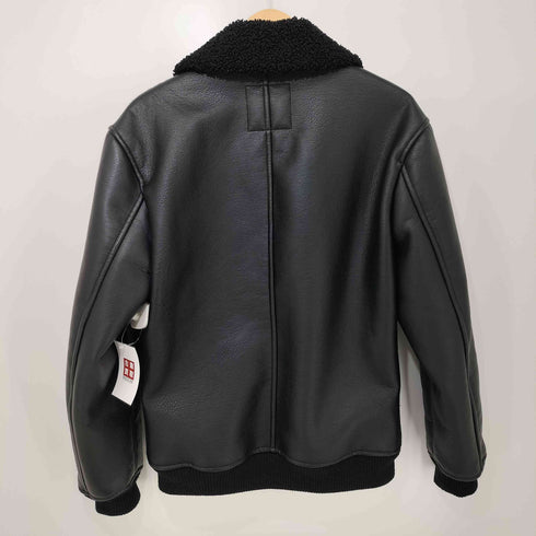 ザラ ZARA 襟ボア フェイクレザー ボンバージャケット メンズ import:S