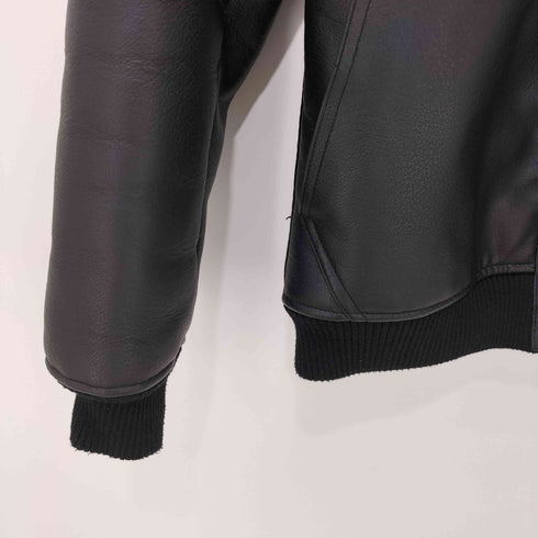 ザラ ZARA 襟ボア フェイクレザー ボンバージャケット メンズ import:S