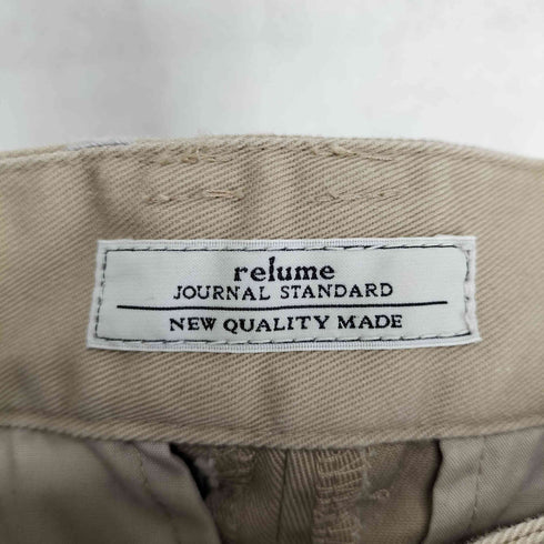 ジャーナルスタンダードレリューム JOURNAL STANDARD relume サイドバックルタックテーパードチノパンツ レディース 36