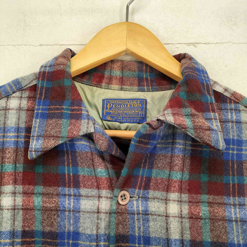 ペンドルトン PENDLETON 70S USA製 ウール ネルシャツ メンズ import:L