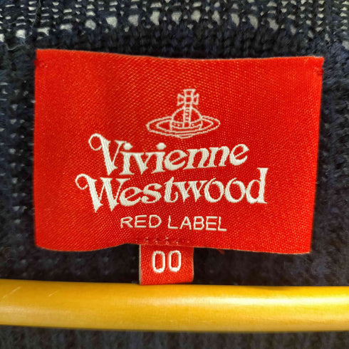 ヴィヴィアンウエストウッドレッドレーベル Vivienne Westwood RED LABEL Orb Stitch Big Knit Cardigan オーブ ロゴ ステッチ 刺繍 ローゲージ ビック ニット カーディガン レディース 00