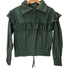 ヴィヴィアンウエストウッドレッドレーベル Vivienne Westwood RED LABEL Zip Up Frill Blouson Jacket タイプライター クロス ジップアップ フリル ブルゾン ジャケット レディース 00