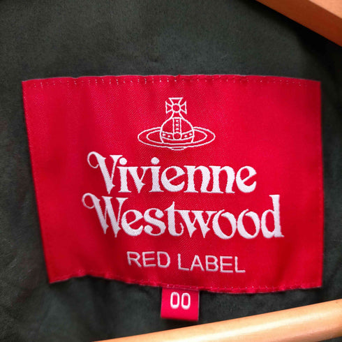 ヴィヴィアンウエストウッドレッドレーベル Vivienne Westwood RED LABEL Zip Up Frill Blouson Jacket タイプライター クロス ジップアップ フリル ブルゾン ジャケット レディース 00