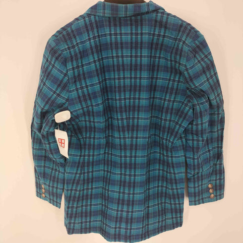 エディーバウアー Eddie Bauer 黒タグ チェック柄テーラードジャケット レディース M/M