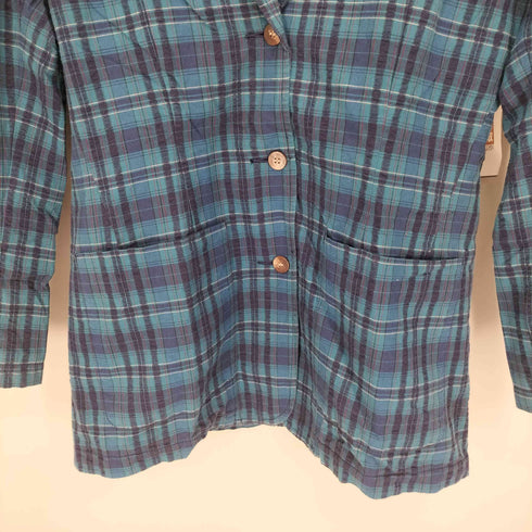 エディーバウアー Eddie Bauer 黒タグ チェック柄テーラードジャケット レディース M/M