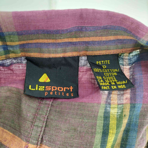 リズスポーツ Lizsport チェックテーラードジャケット レディース P