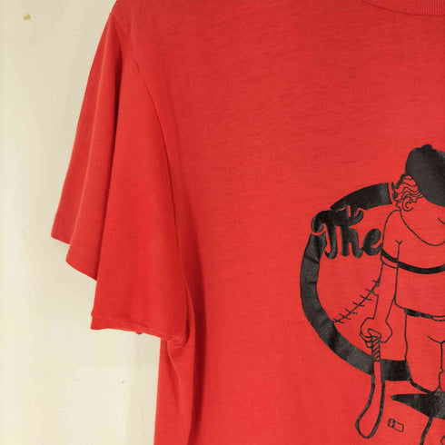ヘインズ Hanes 袖裾シングルステッチ Tシャツ フェルト 両面プリント ベースボール メンズ import:L