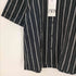 ザラ ZARA ストライプ リネンオープンカラーシャツ メンズ import:L