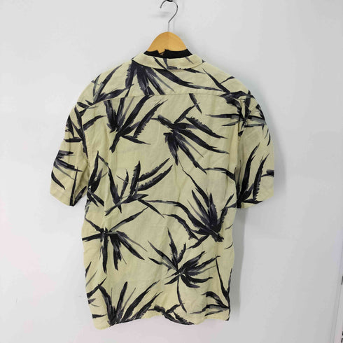 ザラマン ZARA MAN SLIM FIT パームツリー柄 リネンオープンカラーシャツ メンズ import:XL