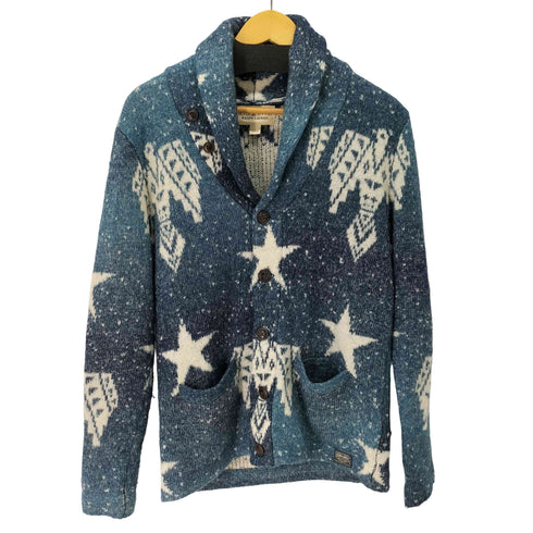 デニムアンドサプライラルフローレン DENIM&SUPPLY RALPH LAUREN ショールカラー 総柄 カーディガン メンズ import:S